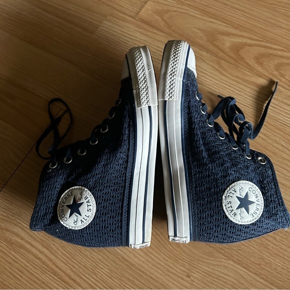 Converse All Star Lux Blue Hidden Wedge Shoes Women’s 8 - Picture 5 of 9